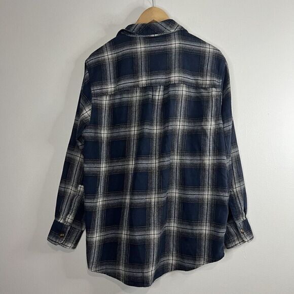 Field And Stream Blue Plaid Flannel Button Up - Picture 4 of 4